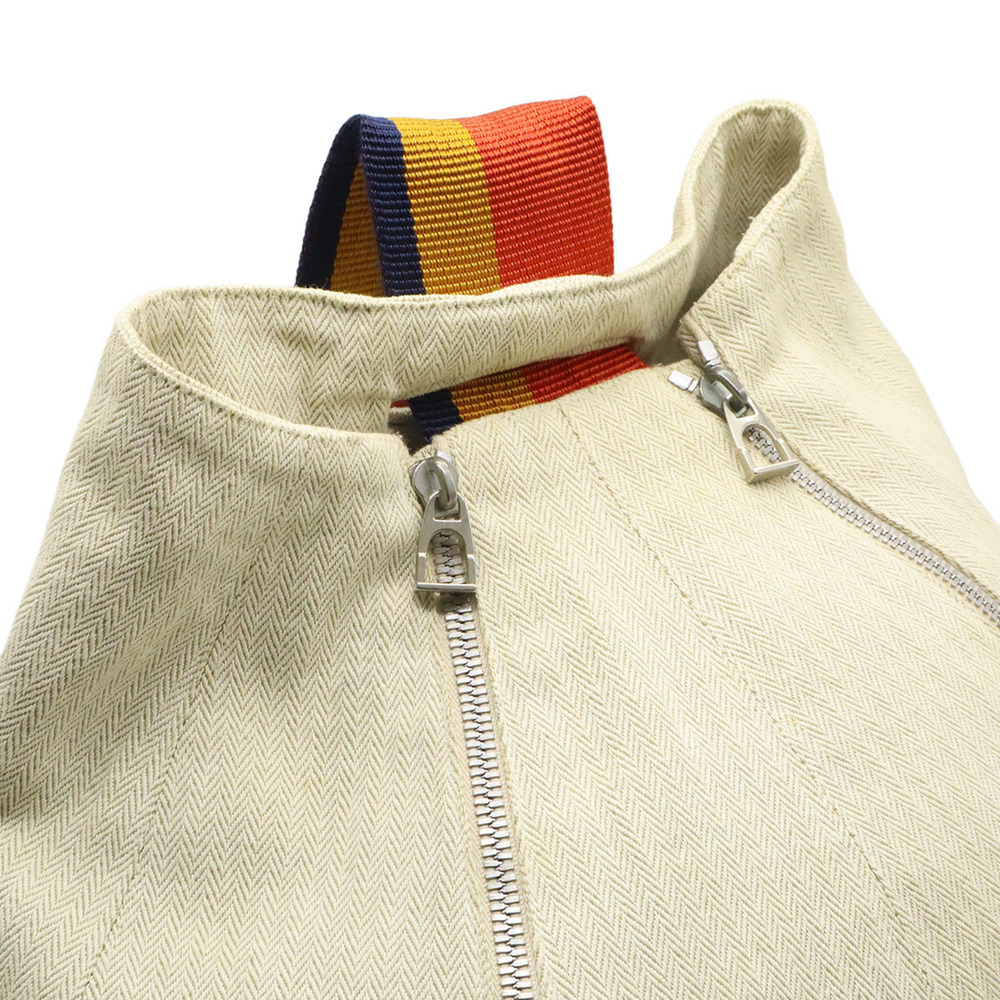 HERMES Cavalier Shoulder Bag, Body Canvas, Natural, Orange, Yellow, Navy - Picture 5 of 9